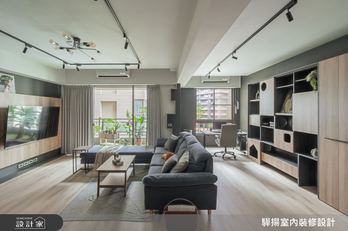 26坪新成屋(5年以下)＿工業風客廳書房工作區案例圖片＿驊揚室內裝修設計有限公司＿驊揚_52之13