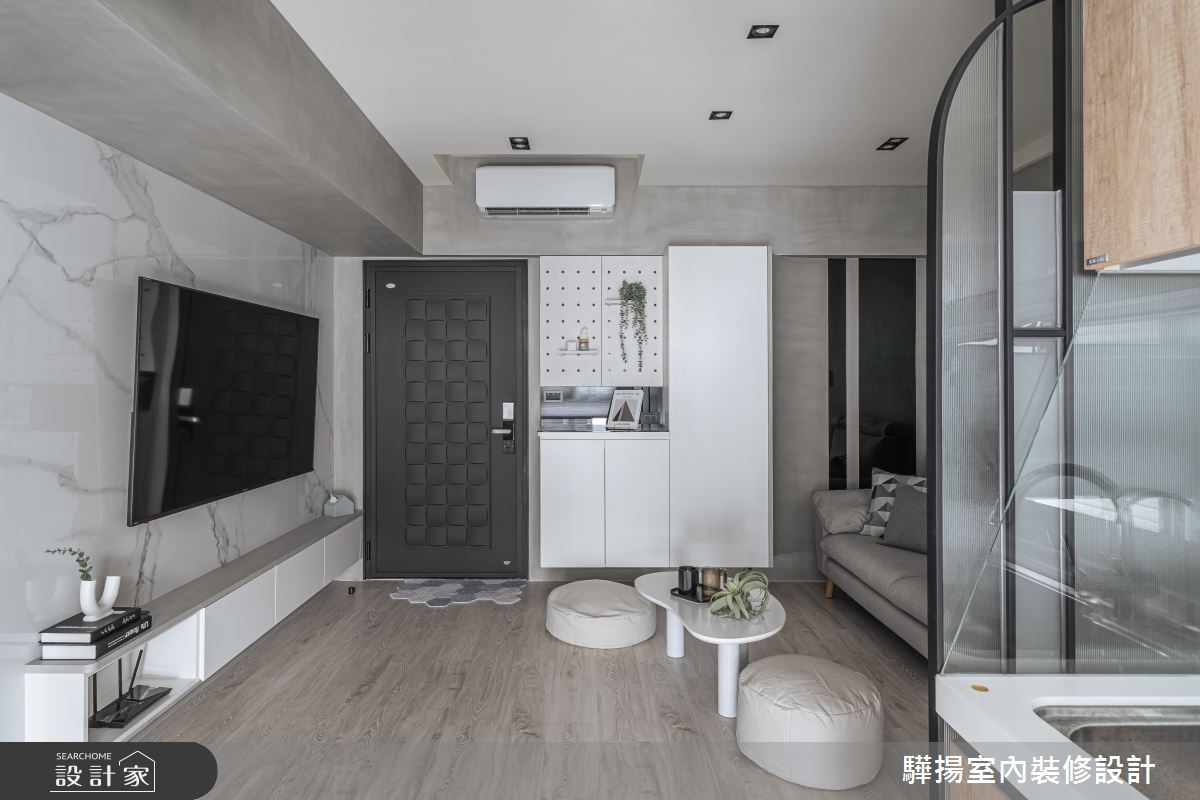 14坪新成屋(5年以下)＿現代風玄關客廳廚房案例圖片＿驊揚室內裝修設計有限公司＿驊揚_56文心苑之6