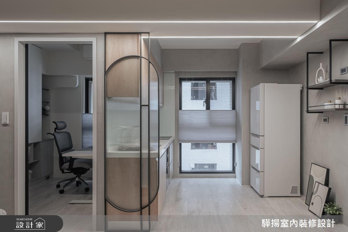14坪新成屋(5年以下)＿現代風廚房書房工作區案例圖片＿驊揚室內裝修設計有限公司＿驊揚_56文心苑之14