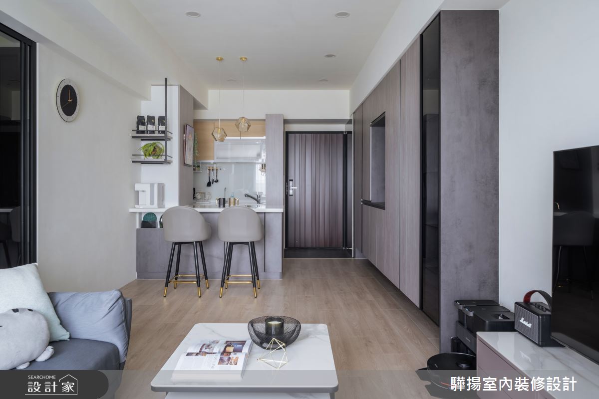17坪新成屋(5年以下)＿現代風玄關客廳餐廳廚房吧檯案例圖片＿驊揚室內裝修設計有限公司＿驊揚_59森河畔F1之20
