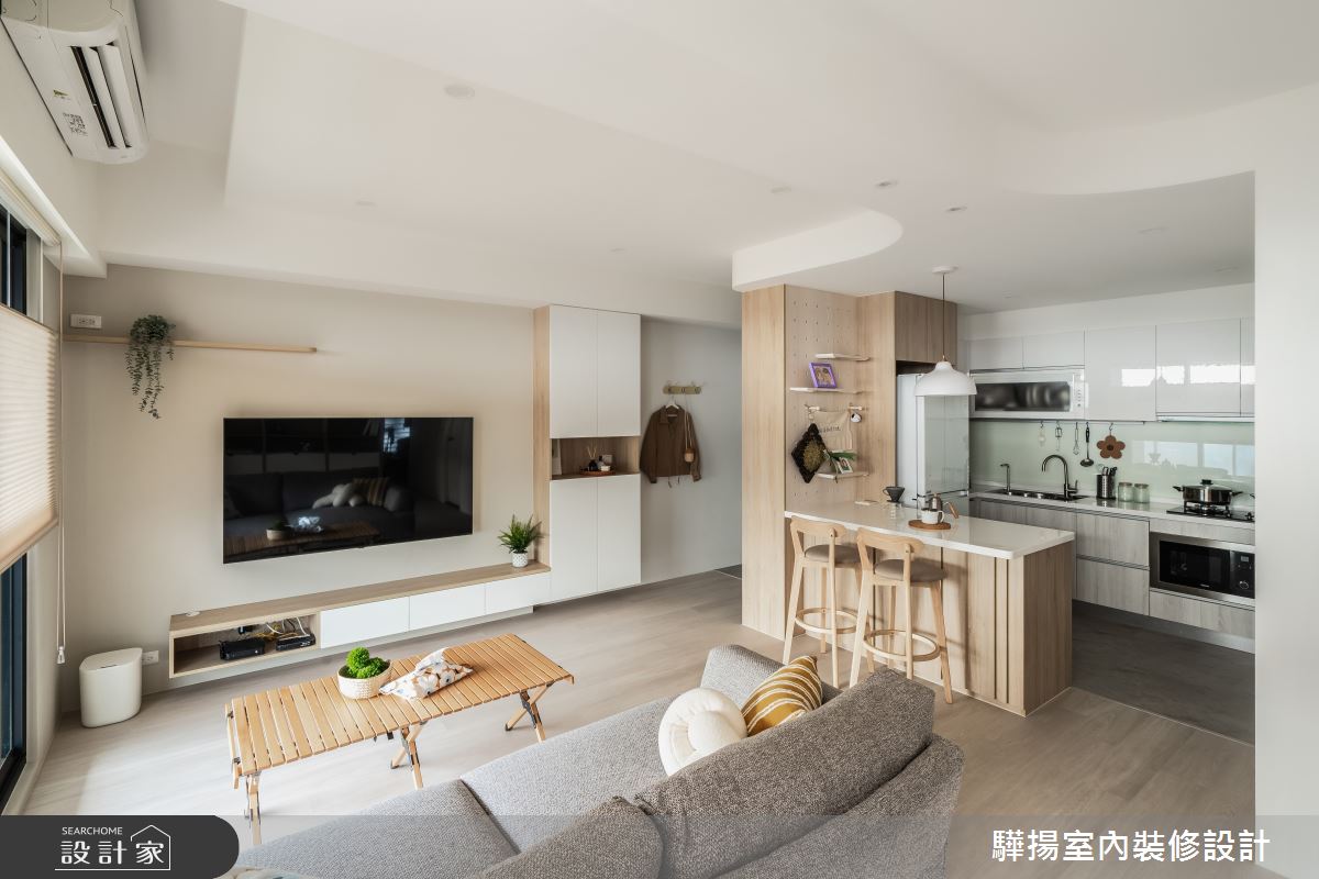 16坪新成屋(5年以下)＿現代風客廳餐廳廚房中島案例圖片＿驊揚室內裝修設計有限公司＿驊揚_78之5