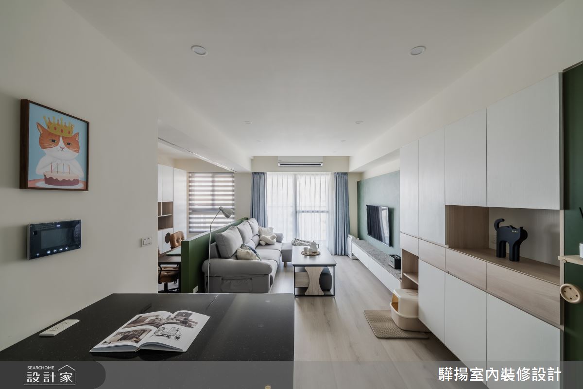 16坪新成屋(5年以下)＿北歐風客廳餐廳書房工作區案例圖片＿驊揚室內裝修設計有限公司＿驊揚_88之8