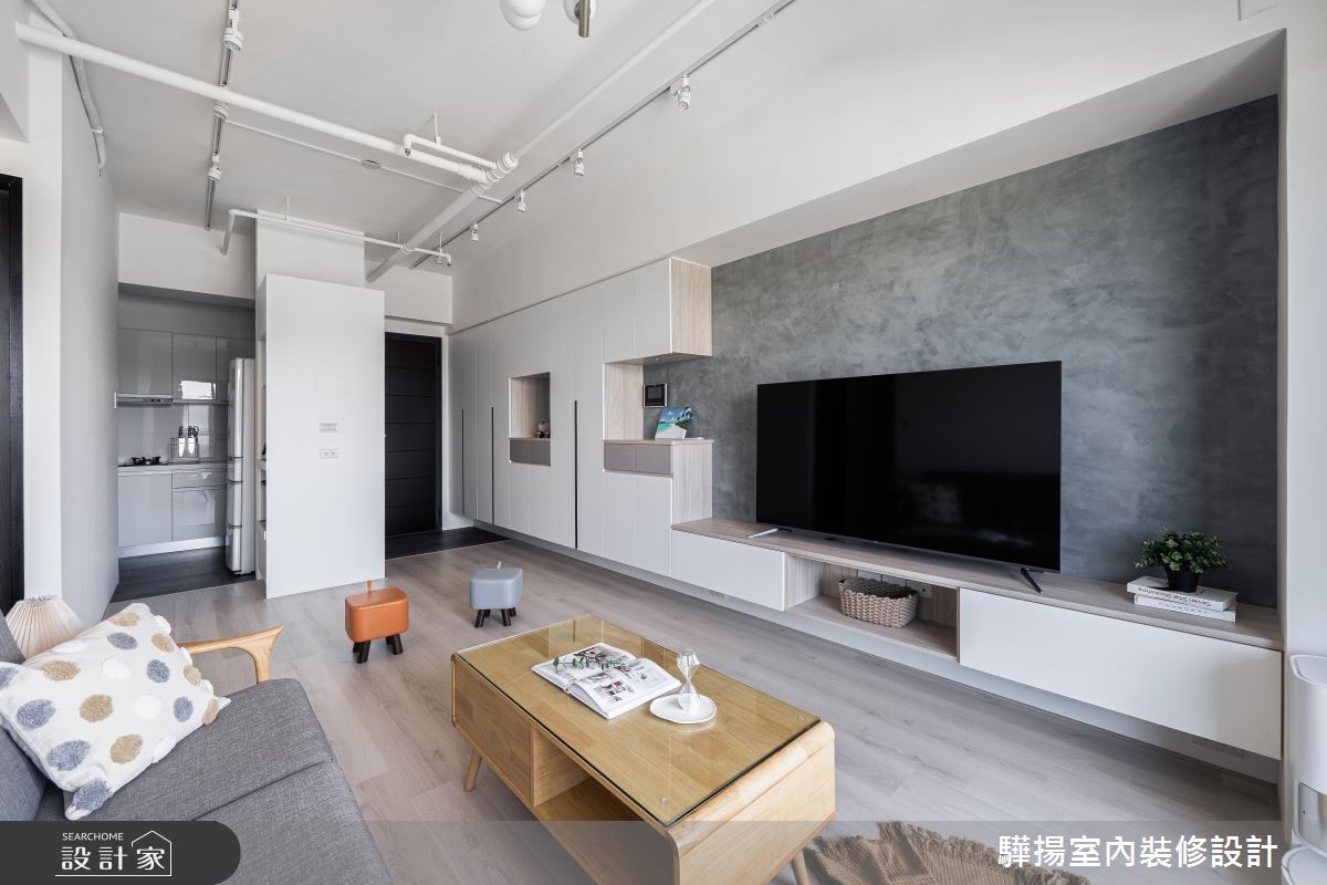 15坪中古屋(5~15年)＿簡約風玄關客廳廚房案例圖片＿驊揚室內裝修設計有限公司＿驊揚_109之10