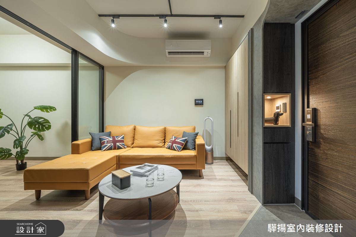 10坪新成屋(5年以下)＿輕工業風玄關客廳案例圖片＿驊揚室內裝修設計有限公司＿驊揚_120之1