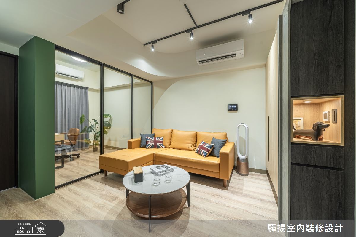 10坪新成屋(5年以下)＿輕工業風玄關客廳書房案例圖片＿驊揚室內裝修設計有限公司＿驊揚_120之2