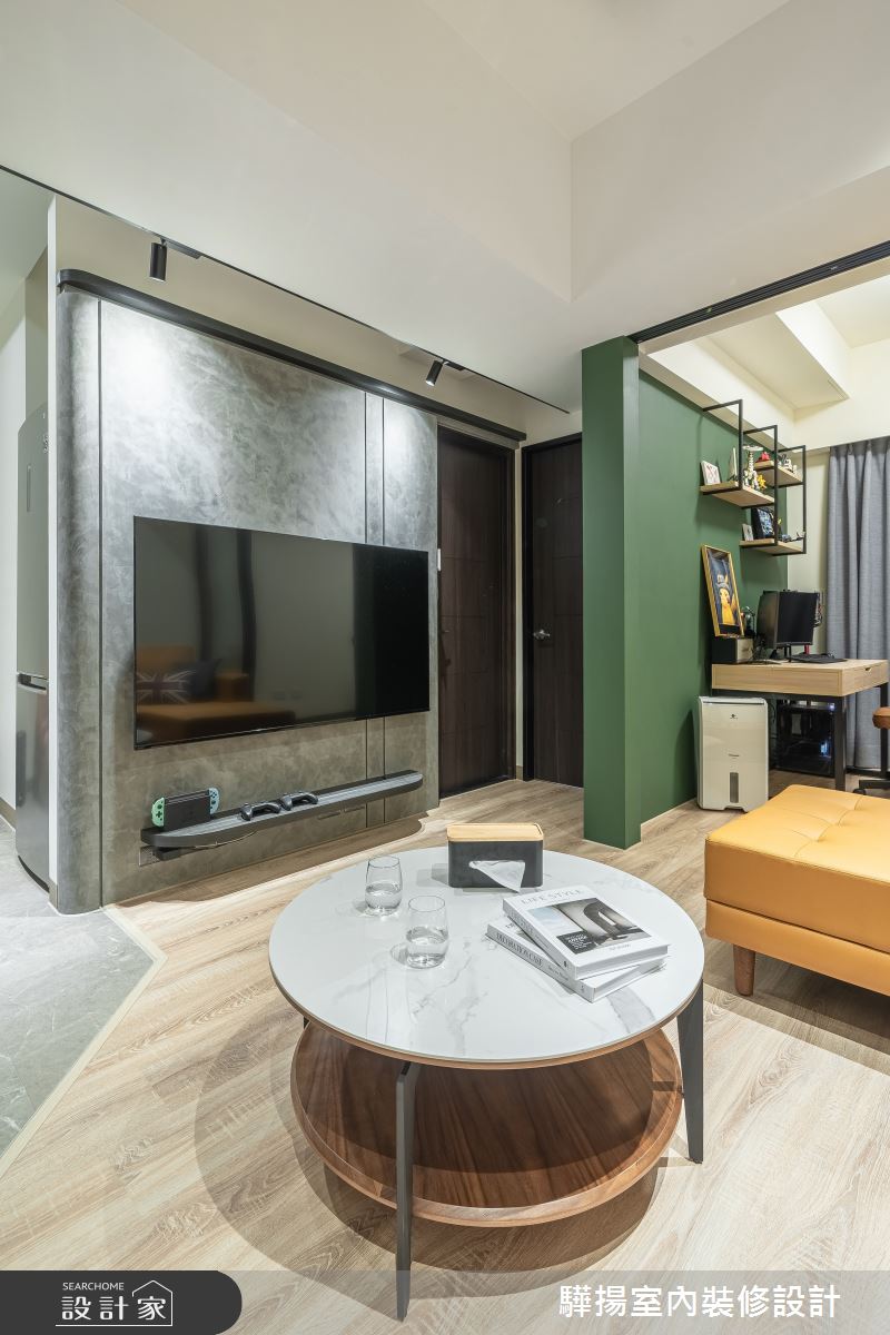 10坪新成屋(5年以下)＿輕工業風客廳書房案例圖片＿驊揚室內裝修設計有限公司＿驊揚_120之7