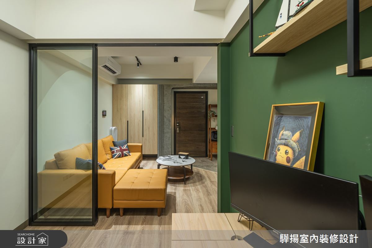 10坪新成屋(5年以下)＿輕工業風客廳書房案例圖片＿驊揚室內裝修設計有限公司＿驊揚_120之14