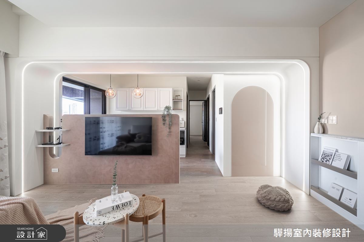 新成屋(5年以下)＿現代粉色風客廳案例圖片＿驊揚室內裝修設計有限公司＿驊揚_131之10