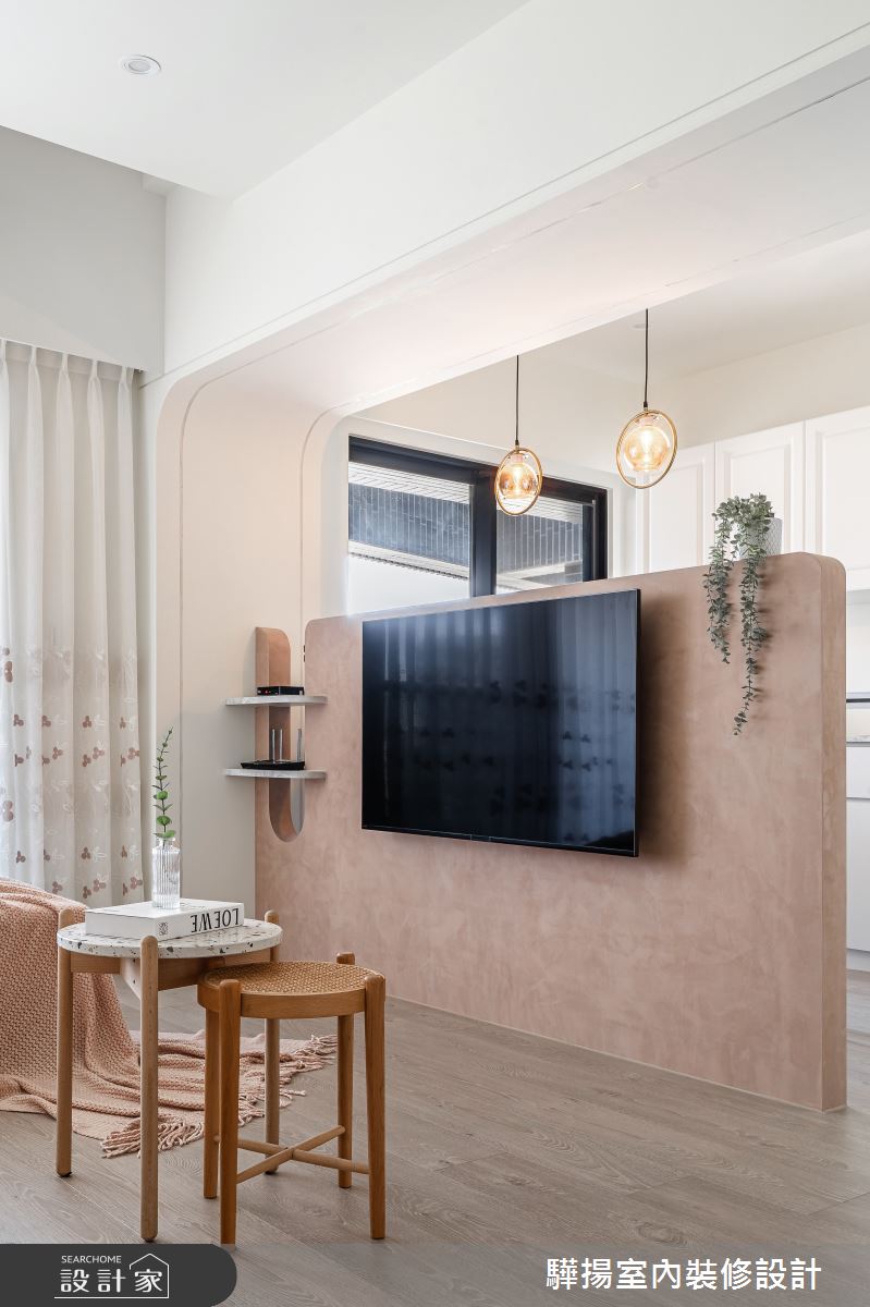 新成屋(5年以下)＿現代粉色風客廳案例圖片＿驊揚室內裝修設計有限公司＿驊揚_131之14