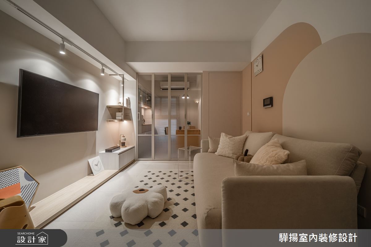 新成屋(5年以下)＿奶油風客廳案例圖片＿驊揚室內裝修設計有限公司＿驊揚_138之3
