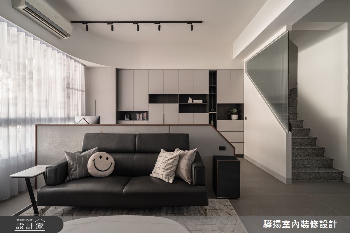 20坪中古屋(5~15年)＿現代風客廳書房樓梯案例圖片＿驊揚室內裝修設計有限公司＿驊揚_143之2