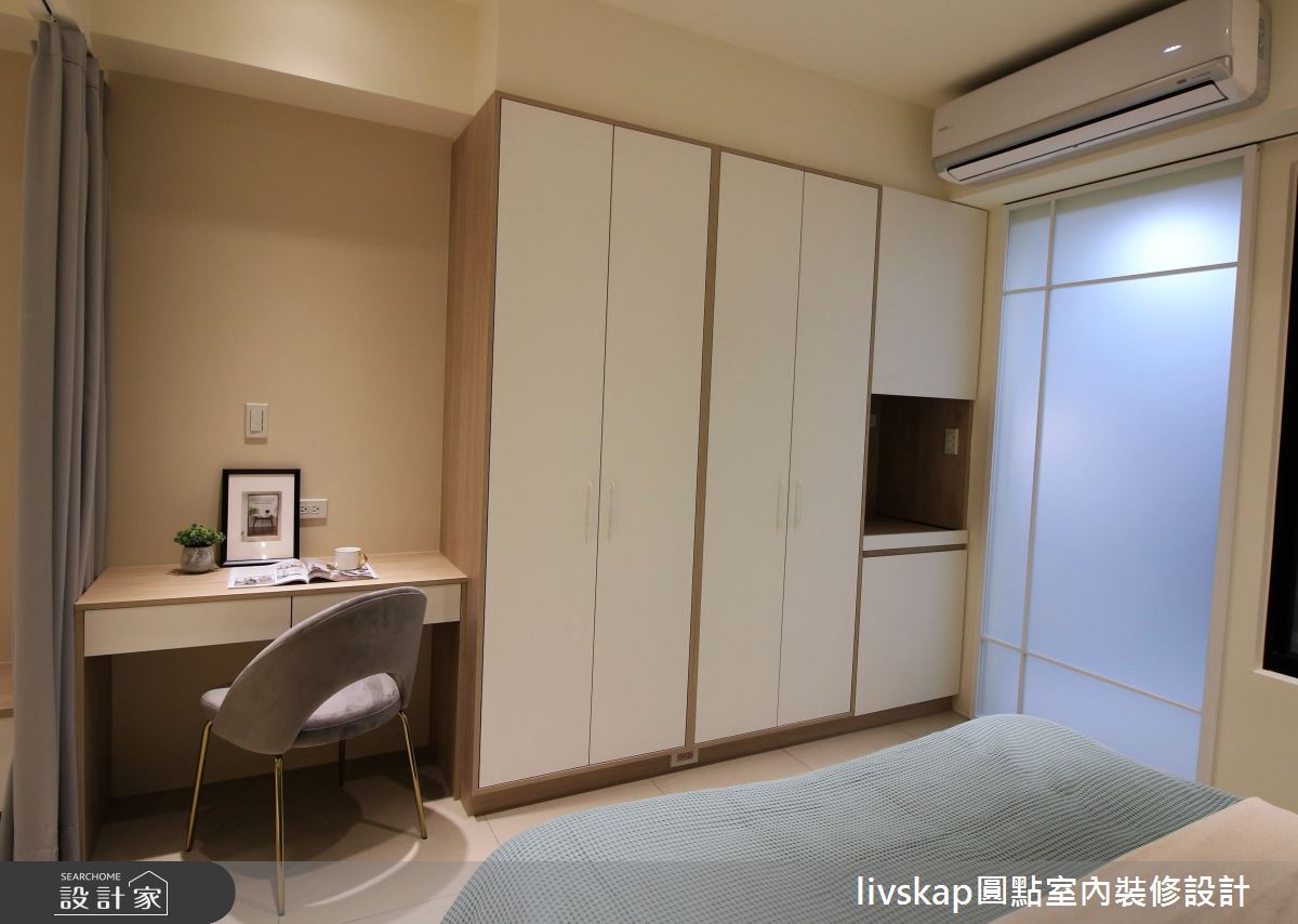 10坪新成屋(5年以下)＿簡約風臥室案例圖片＿圓點室內裝修國際有限公司＿圓點_03之6