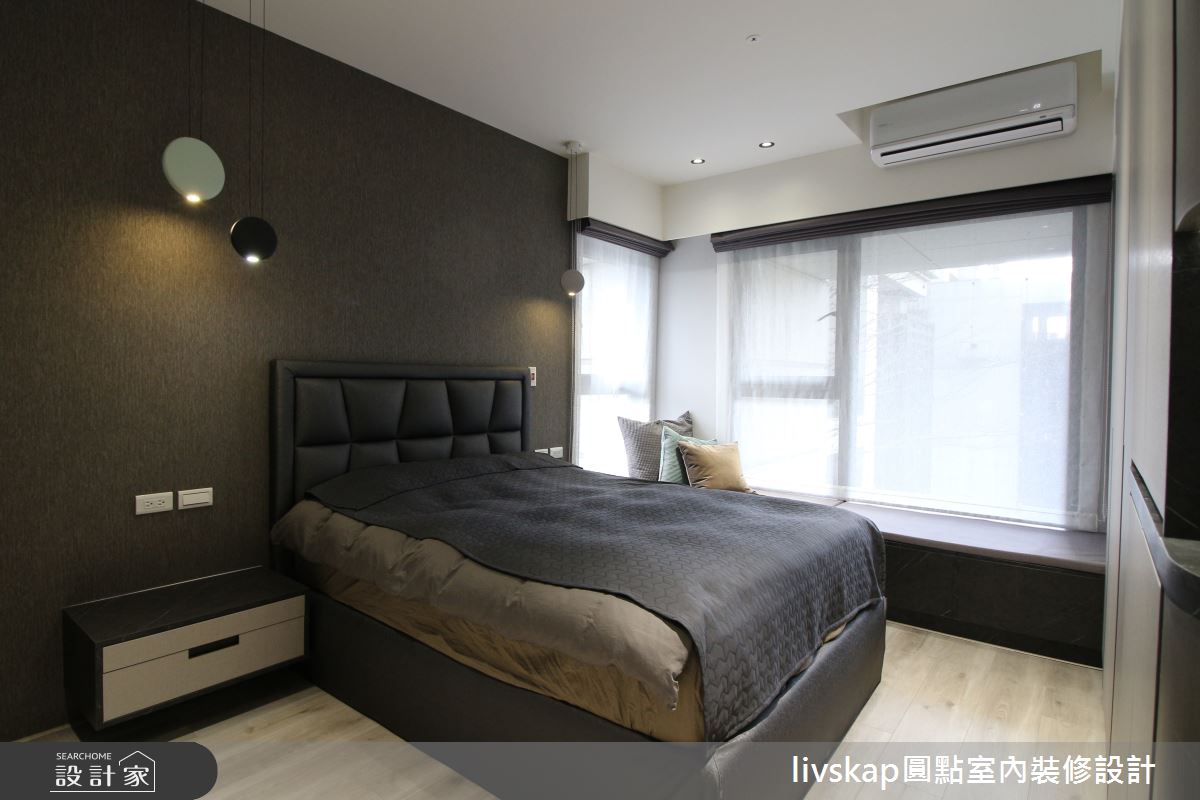 32坪新成屋(5年以下)＿現代風臥室臥榻案例圖片＿圓點室內裝修國際有限公司＿圓點_06之8