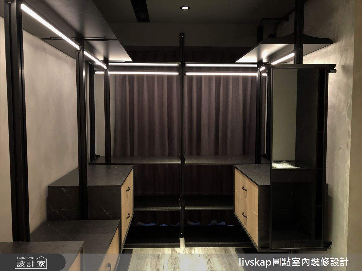 28坪新成屋(5年以下)＿工業風更衣間案例圖片＿圓點室內裝修國際有限公司＿圓點_09之13