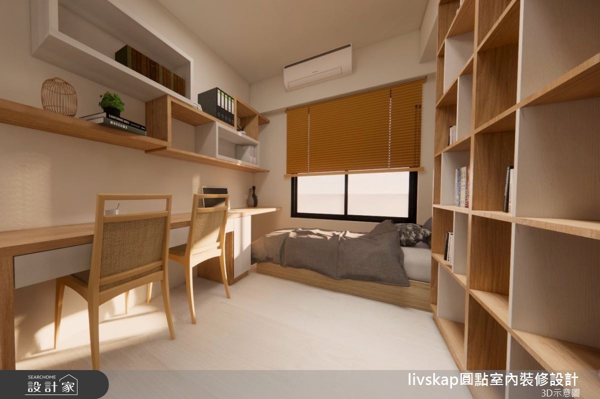 新成屋(5年以下)＿簡約風書房臥榻案例圖片＿圓點室內裝修國際有限公司＿圓點_12之120