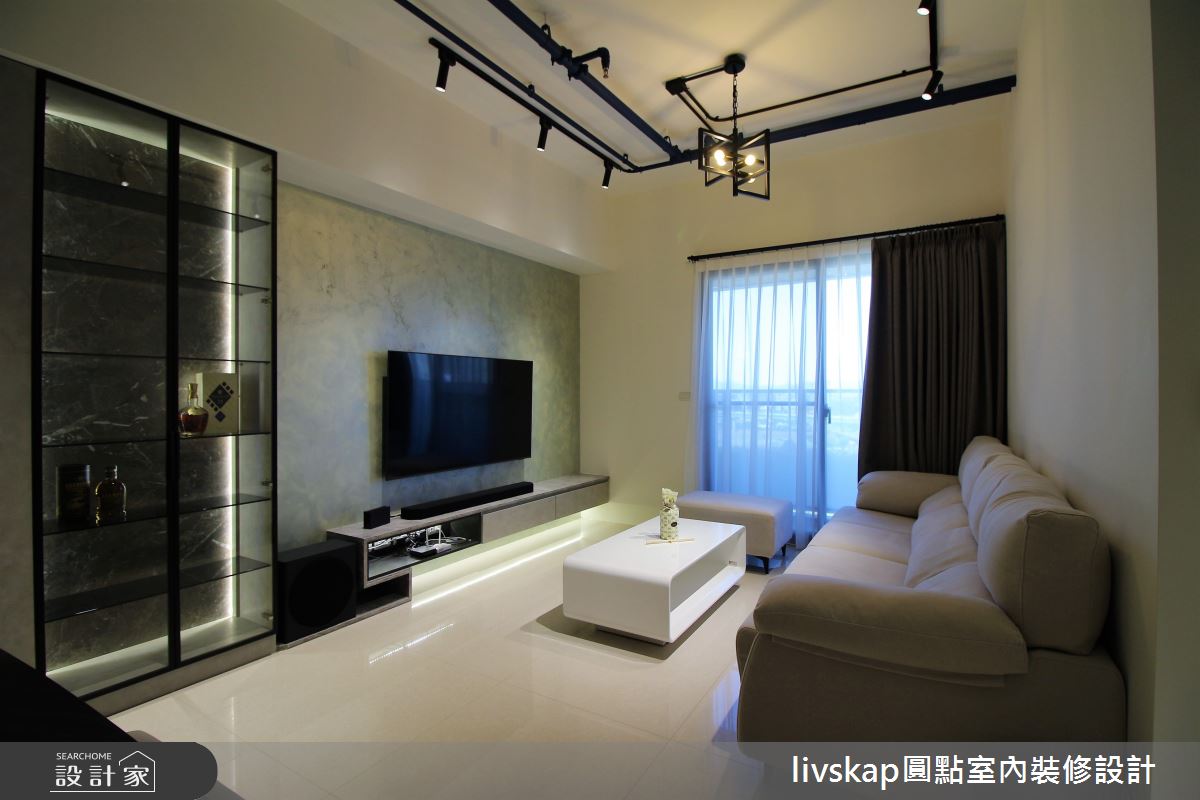 36坪新成屋(5年以下)＿混搭風客廳案例圖片＿圓點室內裝修國際有限公司＿圓點_15之4