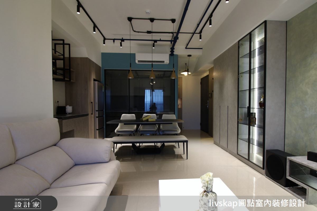 36坪新成屋(5年以下)＿混搭風客廳餐廳案例圖片＿圓點室內裝修國際有限公司＿圓點_15之3