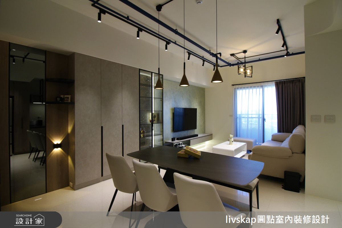 36坪新成屋(5年以下)＿混搭風客廳餐廳案例圖片＿圓點室內裝修國際有限公司＿圓點_15之7