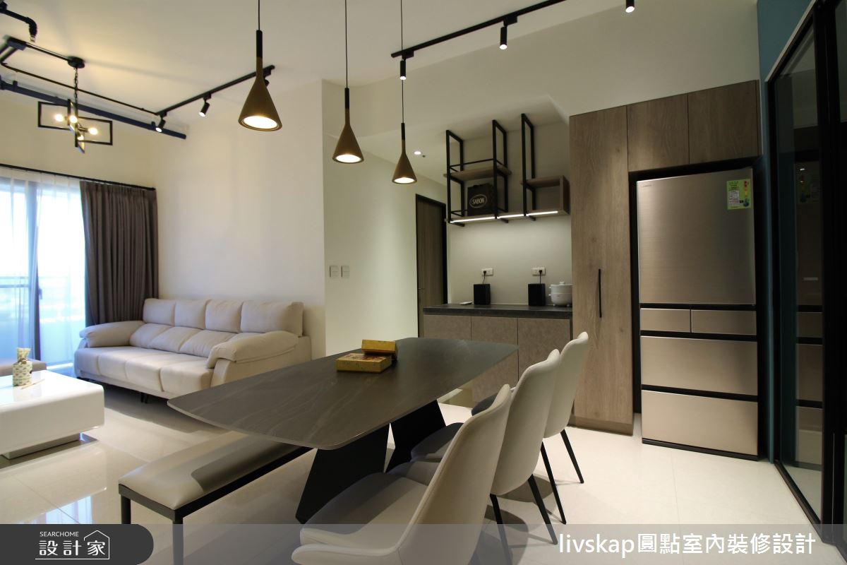 36坪新成屋(5年以下)＿混搭風客廳餐廳案例圖片＿圓點室內裝修國際有限公司＿圓點_15之8