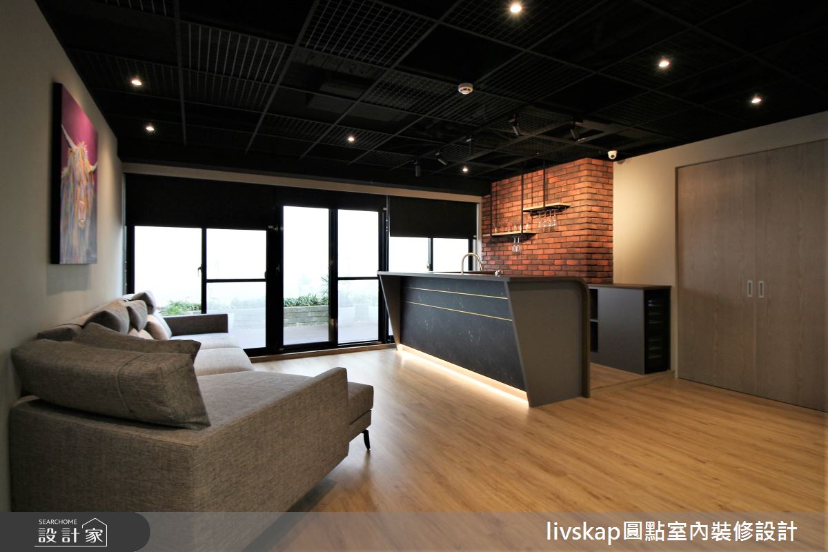 40坪新成屋(5年以下)＿美式風客廳吧檯案例圖片＿圓點室內裝修國際有限公司＿圓點_16之1