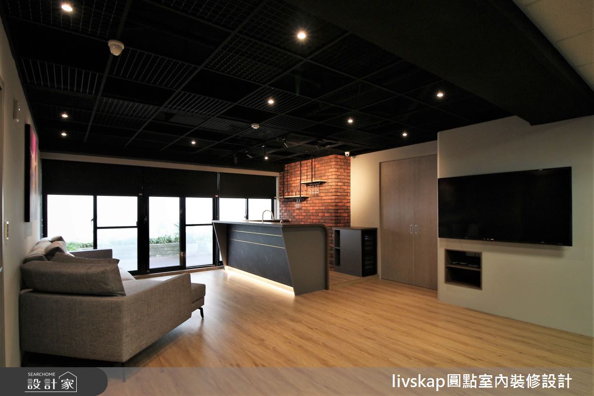 40坪新成屋(5年以下)＿美式風客廳吧檯案例圖片＿圓點室內裝修國際有限公司＿圓點_16之2