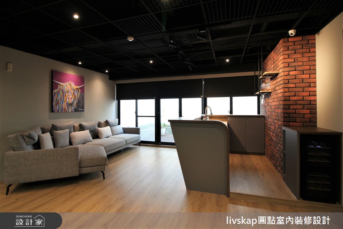 40坪新成屋(5年以下)＿美式風客廳吧檯案例圖片＿圓點室內裝修國際有限公司＿圓點_16之3