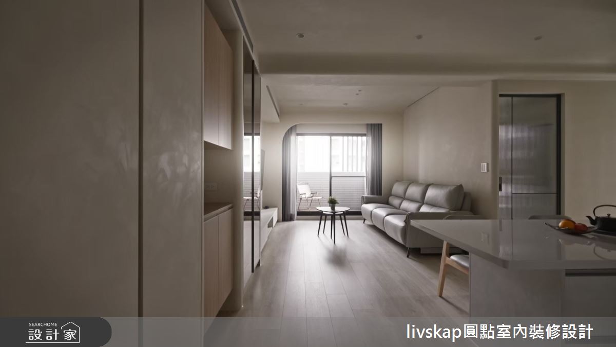 16坪新成屋(5年以下)＿侘寂風客廳餐廳案例圖片＿圓點室內裝修國際有限公司＿圓點_19之2