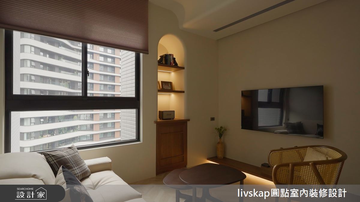 16坪新成屋(5年以下)＿法式中古風客廳案例圖片＿圓點室內裝修國際有限公司＿圓點_20之11