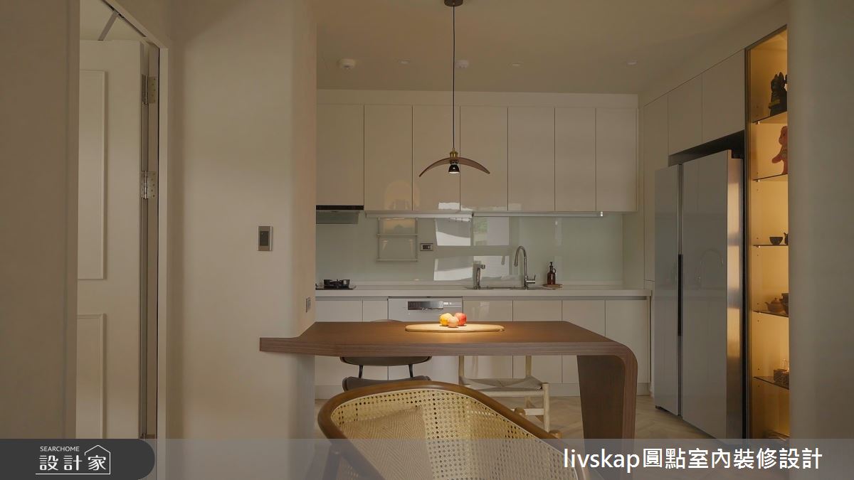 16坪新成屋(5年以下)＿法式中古風客廳餐廳廚房案例圖片＿圓點室內裝修國際有限公司＿圓點_20之15