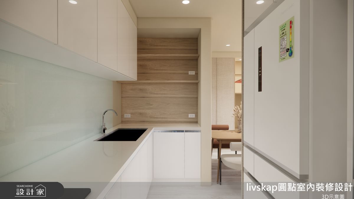16坪新成屋(5年以下)＿簡約風廚房案例圖片＿圓點室內裝修國際有限公司＿圓點_21之11