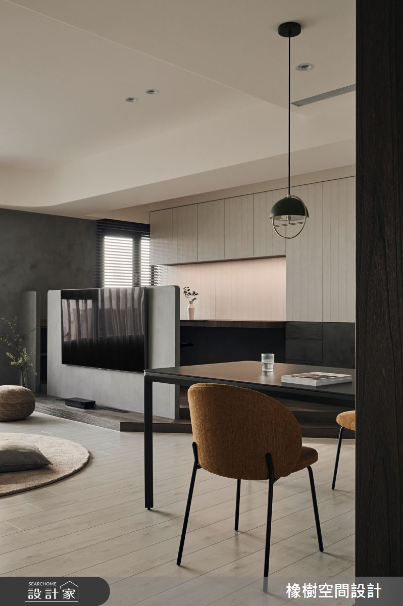 30坪新成屋(5年以下)＿現代風客廳餐廳案例圖片＿橡樹空間設計＿橡樹_木油桐之8
