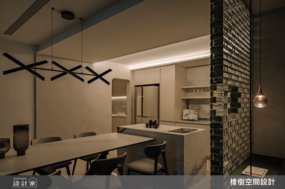 50坪新成屋(5年以下)＿現代風餐廳中島案例圖片＿橡樹空間設計＿橡樹_黑蜀葵之14