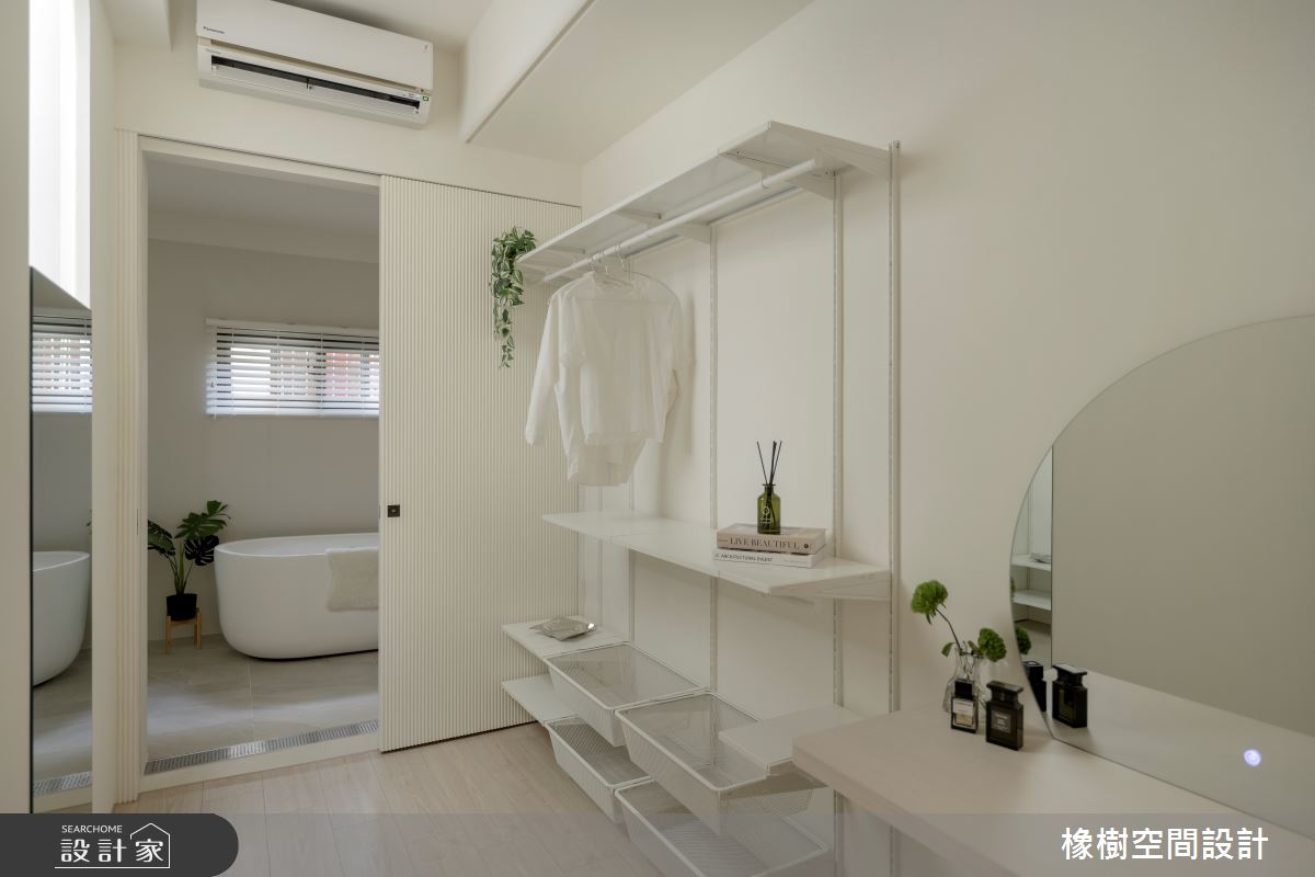 90坪老屋(16~30年)＿簡約風更衣間浴室案例圖片＿橡樹空間設計＿橡樹_貓爪草花之14