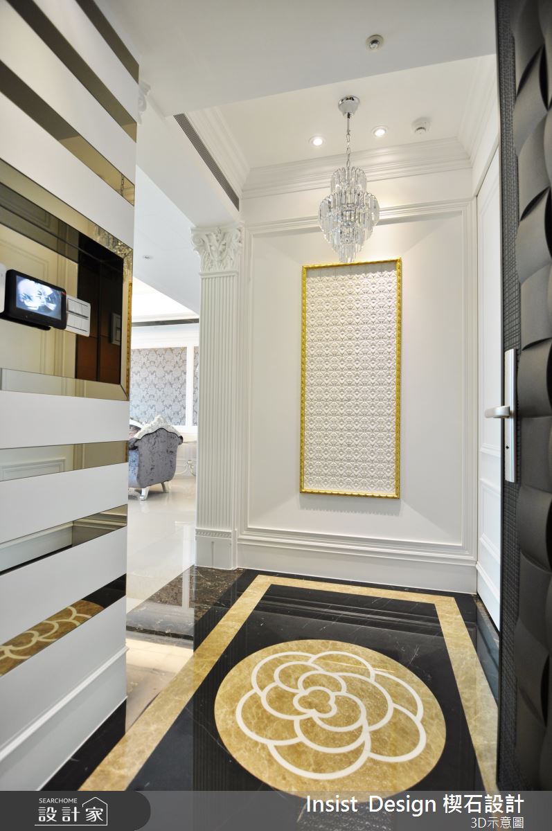 55坪新成屋(5年以下)＿奢華風玄關案例圖片＿楔石設計工程有限公司＿楔石_01之1