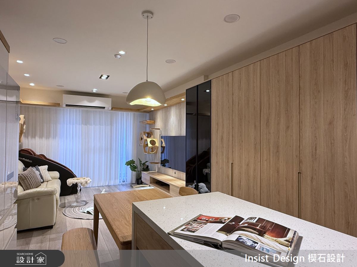 35坪新成屋(5年以下)＿現代風客廳餐廳中島案例圖片＿楔石設計工程有限公司＿楔石_14之157
