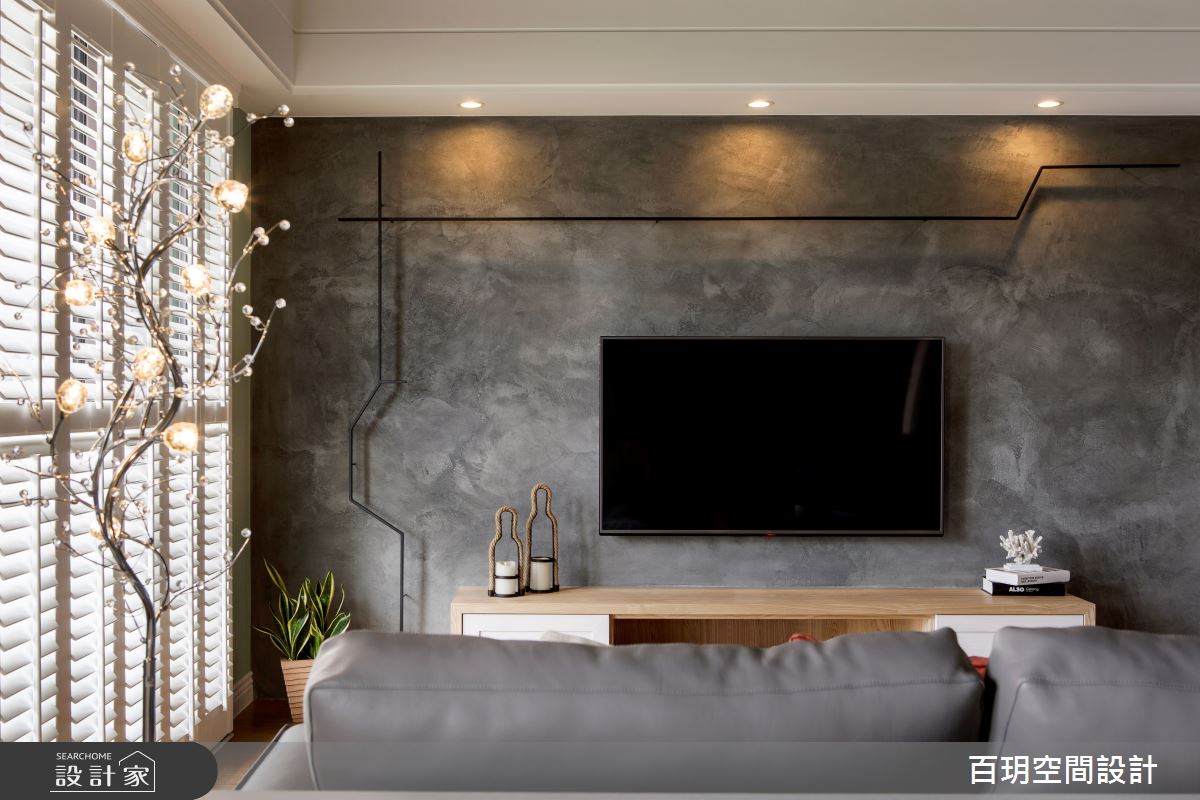 76坪新成屋(5年以下)＿混搭風客廳案例圖片＿百玥空間設計＿百玥_賦居映月之4