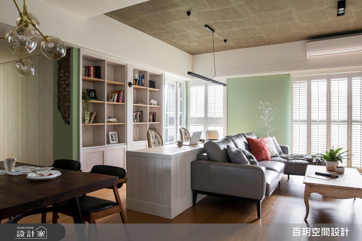 76坪新成屋(5年以下)＿混搭風客廳餐廳書房案例圖片＿百玥空間設計＿百玥_賦居映月之7