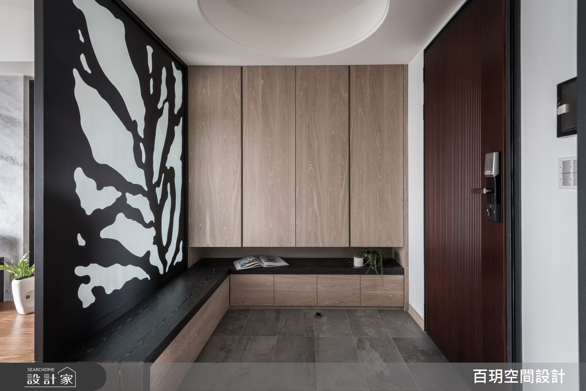 76坪新成屋(5年以下)＿簡約風玄關案例圖片＿百玥空間設計＿百玥_思靜之1