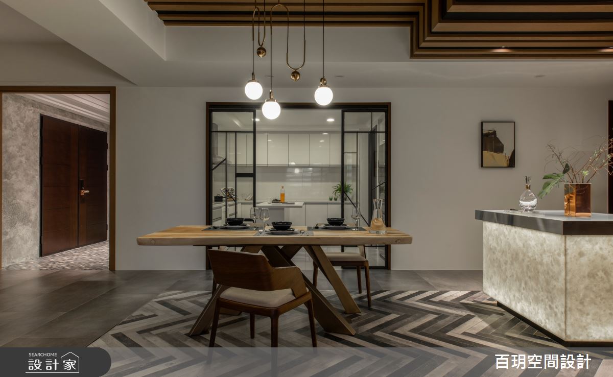 109坪新成屋(5年以下)＿工業風玄關餐廳廚房吧檯案例圖片＿百玥空間設計＿百玥_拾光之15