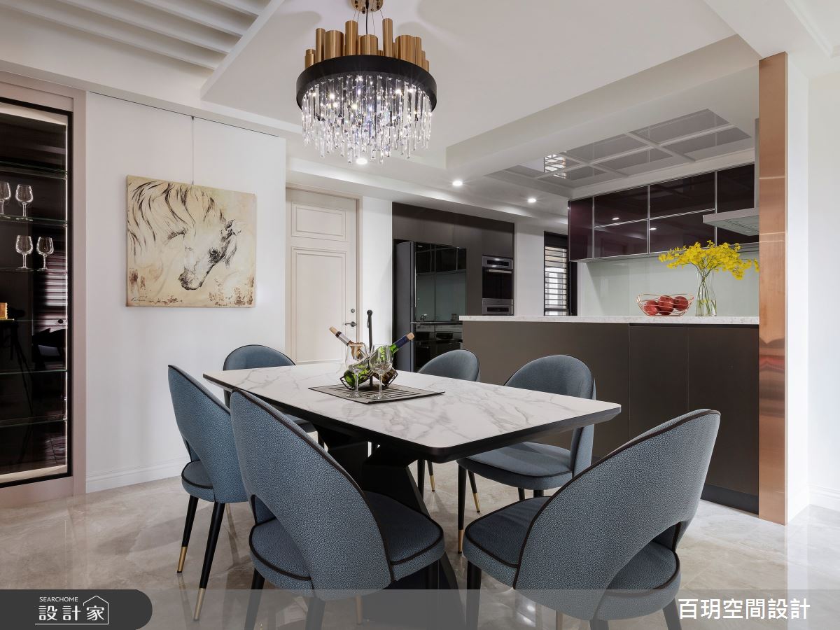 75坪新成屋(5年以下)＿新古典餐廳廚房中島案例圖片＿百玥空間設計＿百玥_第凡內早餐之12