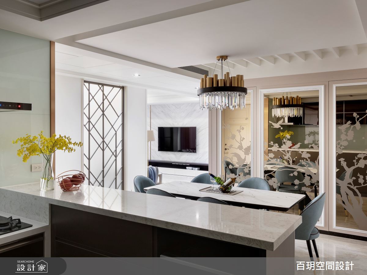 75坪新成屋(5年以下)＿新古典餐廳廚房中島案例圖片＿百玥空間設計＿百玥_第凡內早餐之10