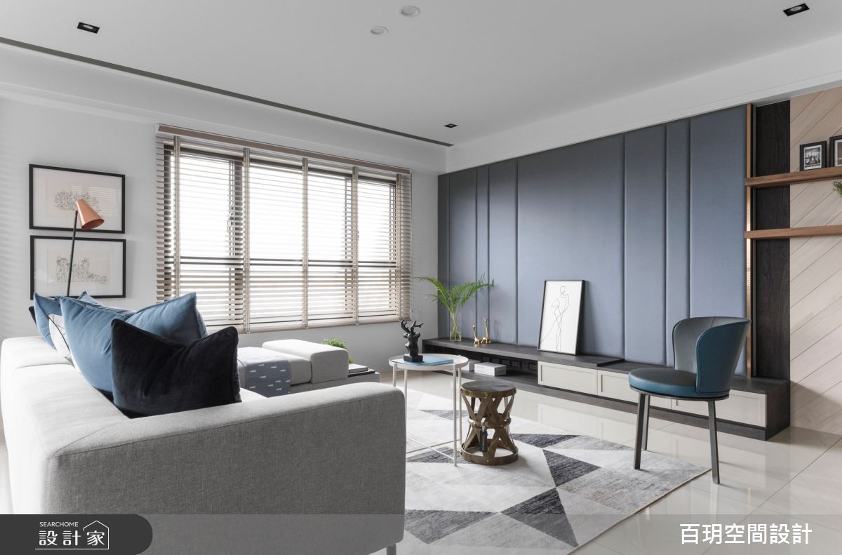 73坪新成屋(5年以下)＿混搭風客廳案例圖片＿百玥空間設計＿百玥_暮色普魯士之5