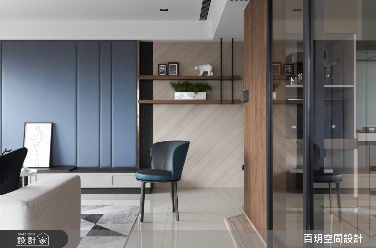 73坪新成屋(5年以下)＿混搭風客廳案例圖片＿百玥空間設計＿百玥_暮色普魯士之3