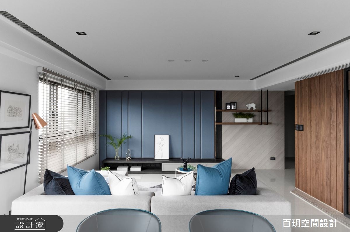 73坪新成屋(5年以下)＿混搭風客廳案例圖片＿百玥空間設計＿百玥_暮色普魯士之4