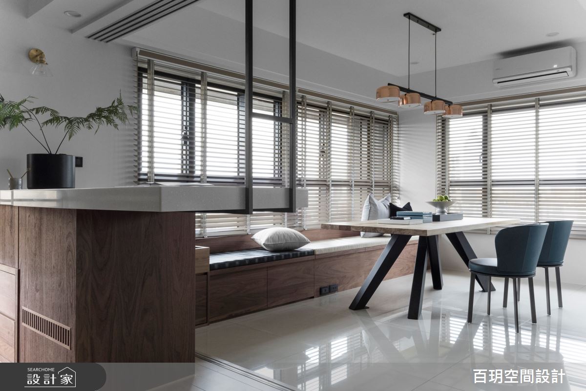73坪新成屋(5年以下)＿混搭風餐廳臥榻案例圖片＿百玥空間設計＿百玥_暮色普魯士之10