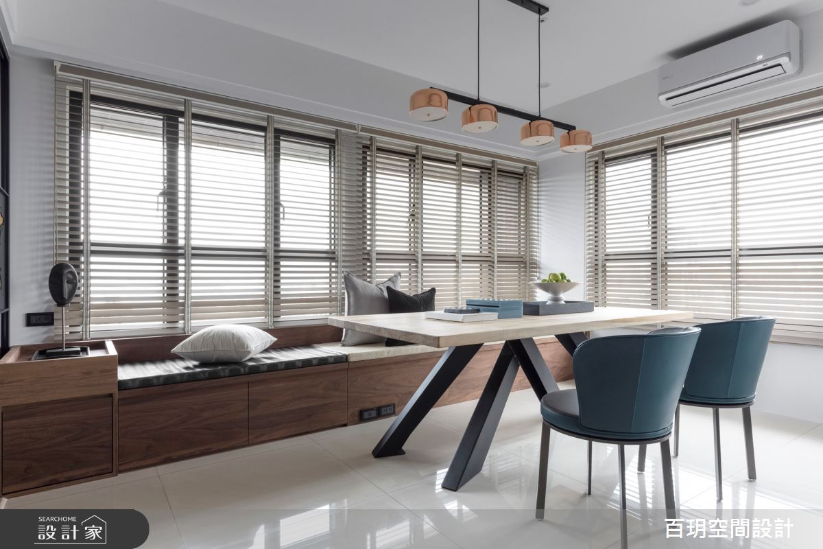 73坪新成屋(5年以下)＿混搭風餐廳臥榻案例圖片＿百玥空間設計＿百玥_暮色普魯士之11