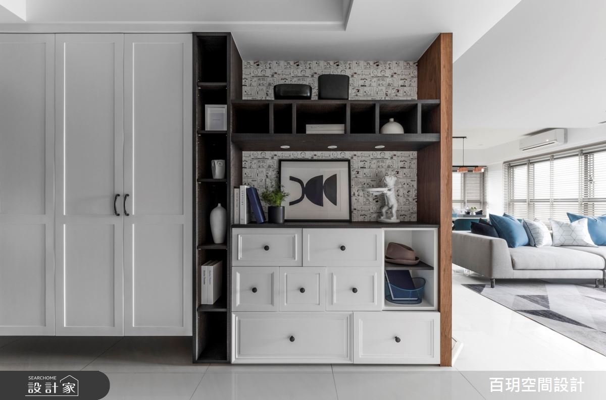 73坪新成屋(5年以下)＿混搭風玄關案例圖片＿百玥空間設計＿百玥_暮色普魯士之2