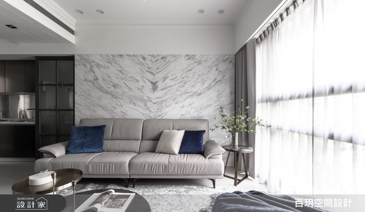 48坪新成屋(5年以下)＿現代風客廳案例圖片＿百玥空間設計＿百玥_青花瓷之4