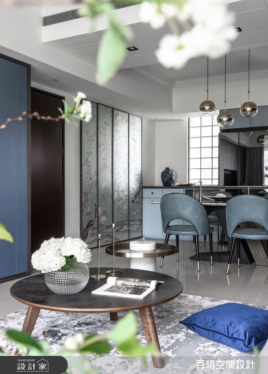 48坪新成屋(5年以下)＿現代風客廳案例圖片＿百玥空間設計＿百玥_青花瓷之10
