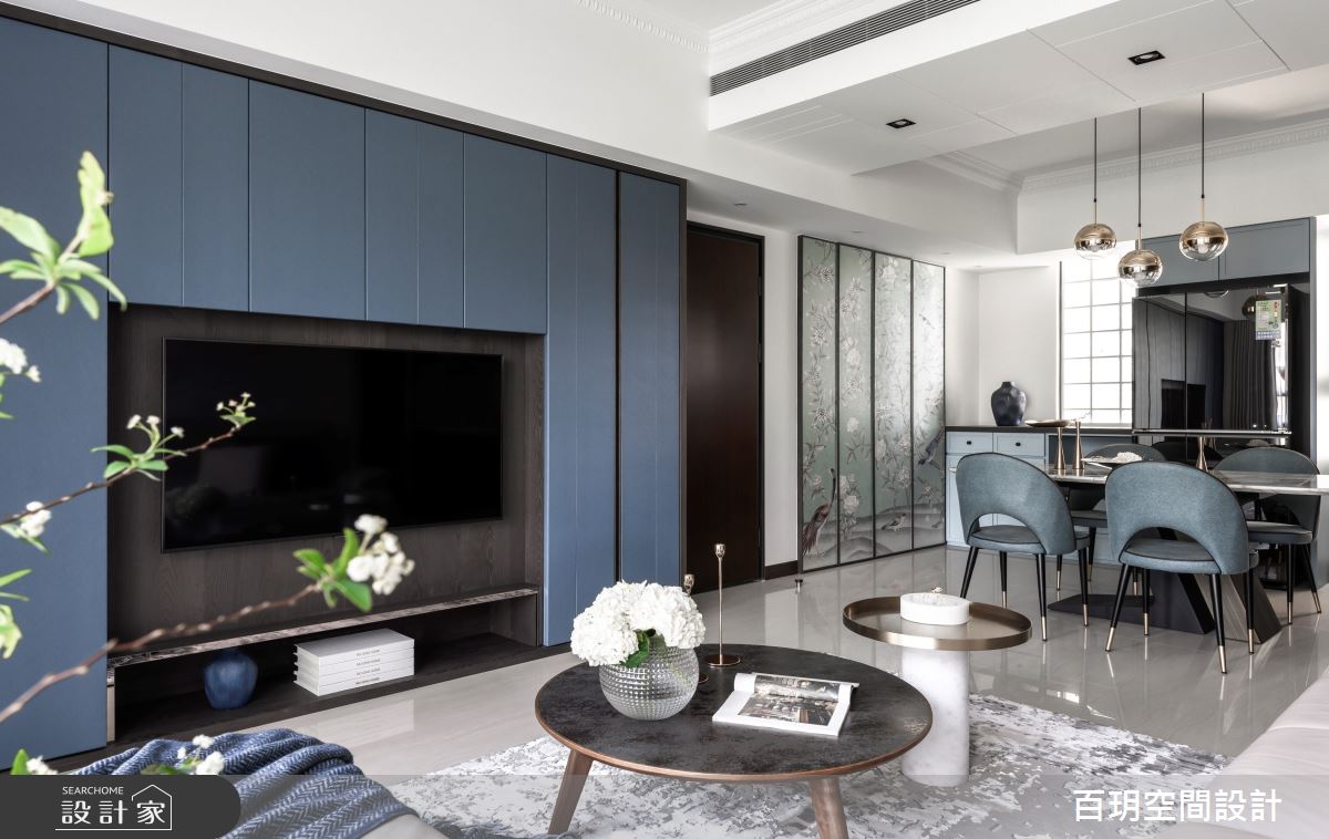 48坪新成屋(5年以下)＿現代風客廳案例圖片＿百玥空間設計＿百玥_青花瓷之7